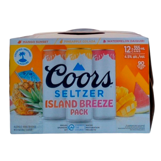COORS SELTZER ISLAND BREEZE MIXER 12 CANS