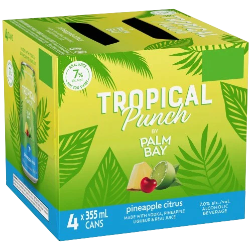 PALM BAY PINEAPPLE CITRUS TROPICAL PUNCH 4 CANS