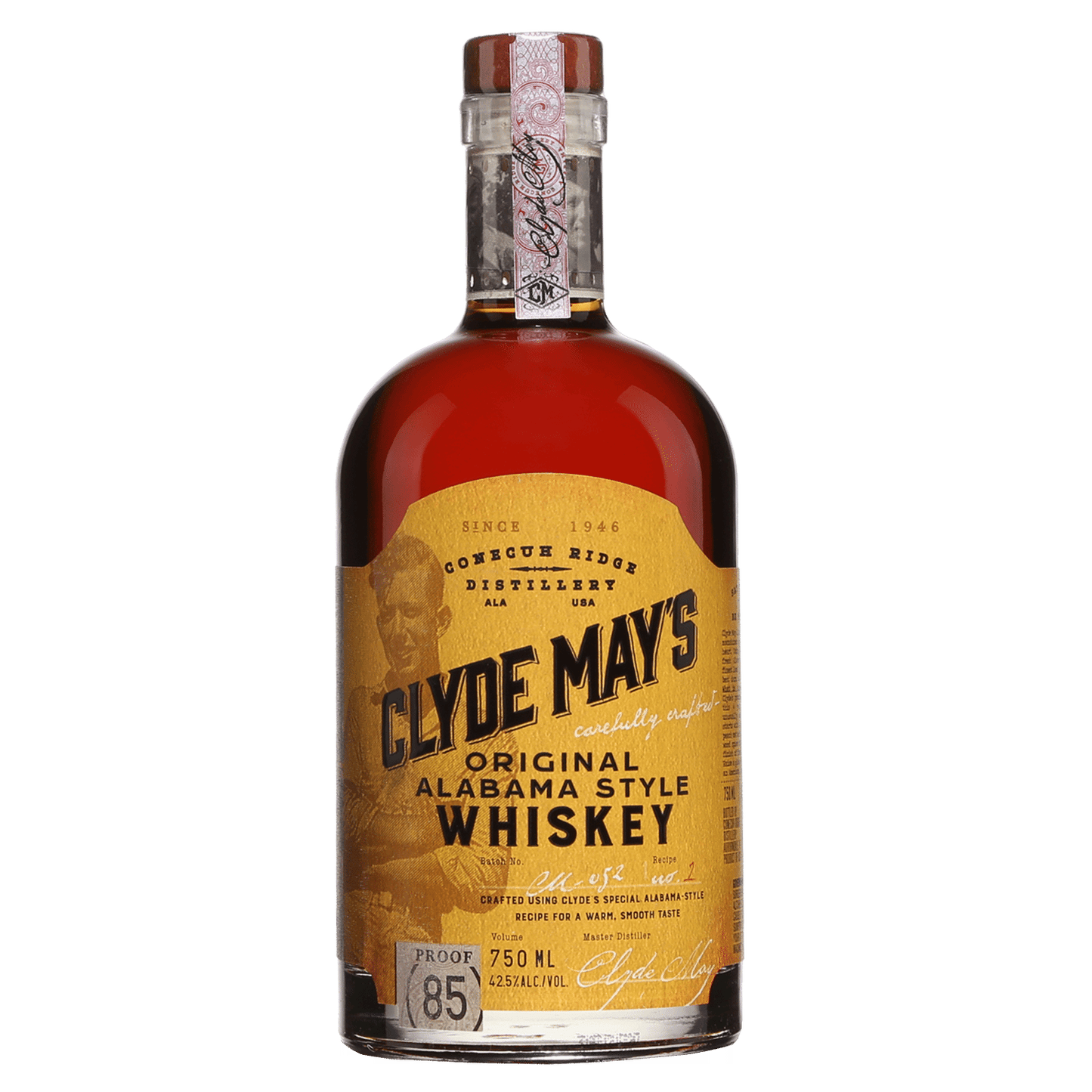 CLYDE MAY'S ORIGINAL ALABAMA STYLE STRAIGHT BOURBON 85 PROOF