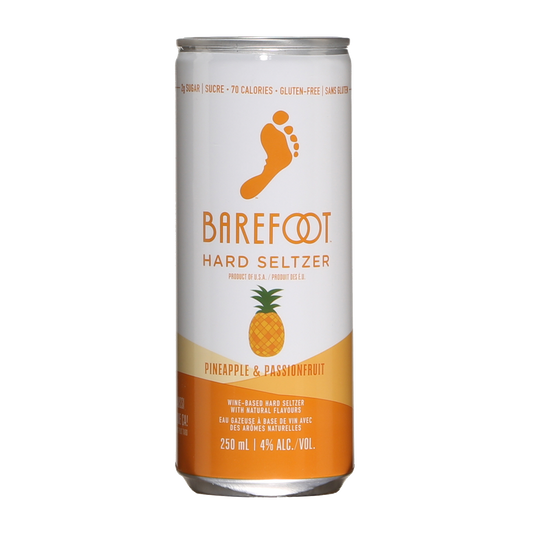 BAREFOOT PINEAPPLE & PASSIONFRUIT SELTZER 4 CANS