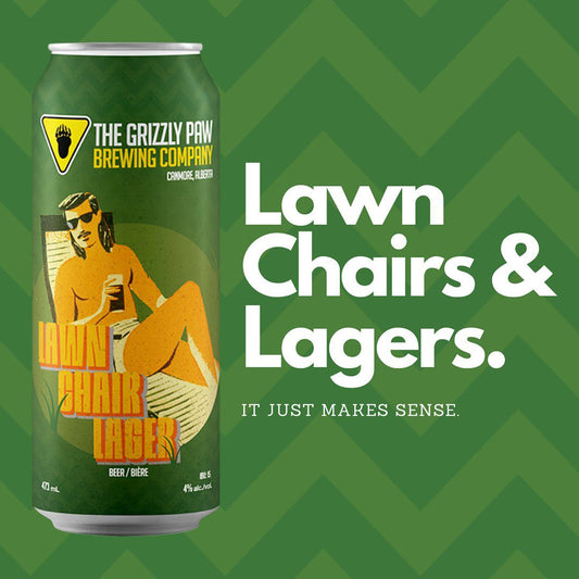 GRIZZLY PAW BREWING LAWN CHAIR LAGER - 4 X 473ML