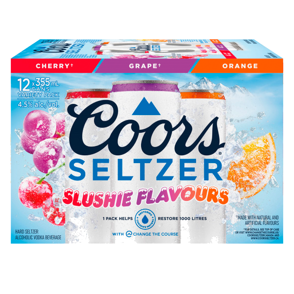 COORS SELTZER SLUSHIE MIXER 12 PACK