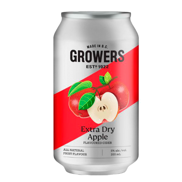 GROWERS EXTRA DRY APPLE 6 CANS