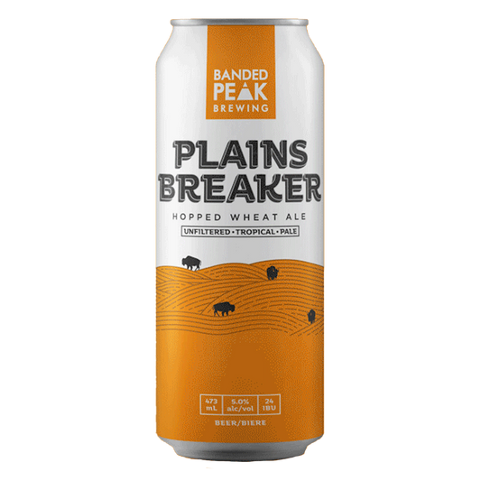 BANDED PEAK BREWING PLAINSBREAKER WHEAT ALE - 4 X 473ML