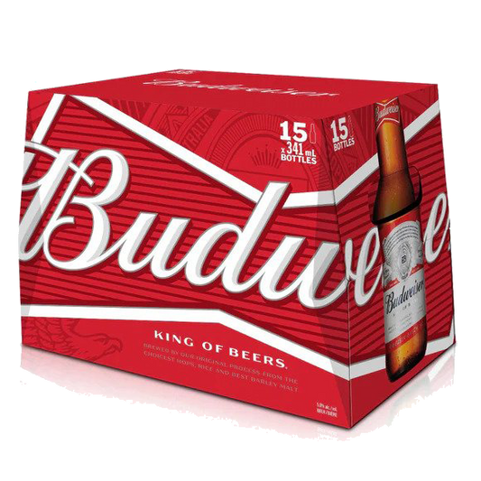 BUDWEISER 15 BOTTLES